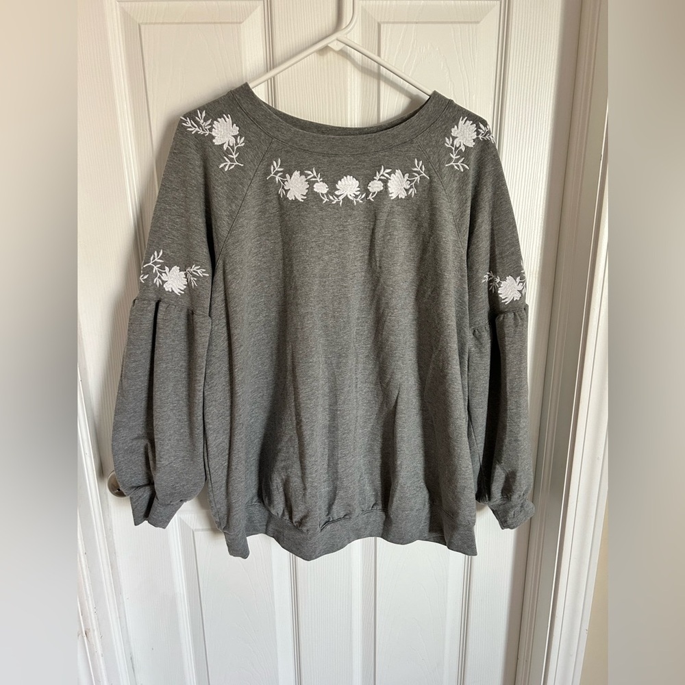 Isabel Maternity Embroidered Sweater Size Large